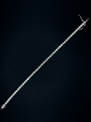 Men’s silver/lab moissanite tennis bracelet with GRA certificate