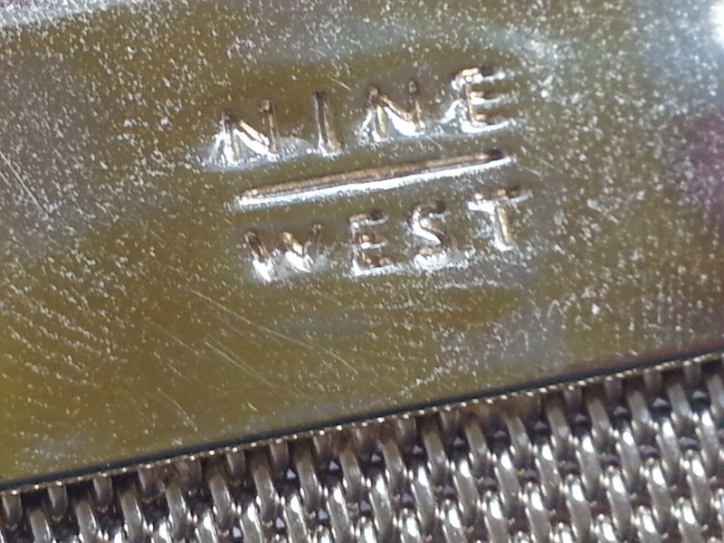 "Nine West" Gold Plated Wider Width Mesh Bracelet With Centre "Feature" Catch gallery