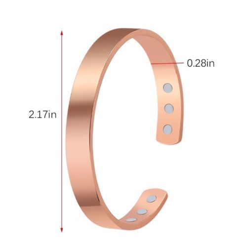 Copper Magnetic Bracelet Arthritis Pain Energy MEN WOMEN ADJUSTABLE CUFF NEW US gallery