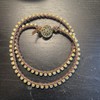 Turquoise Wrap Bracelet Brown Leather 22" gallery