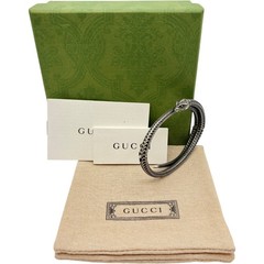 Authentic GUCCI Snake Shape Bangle Bracelet Sterling Silver #36638525