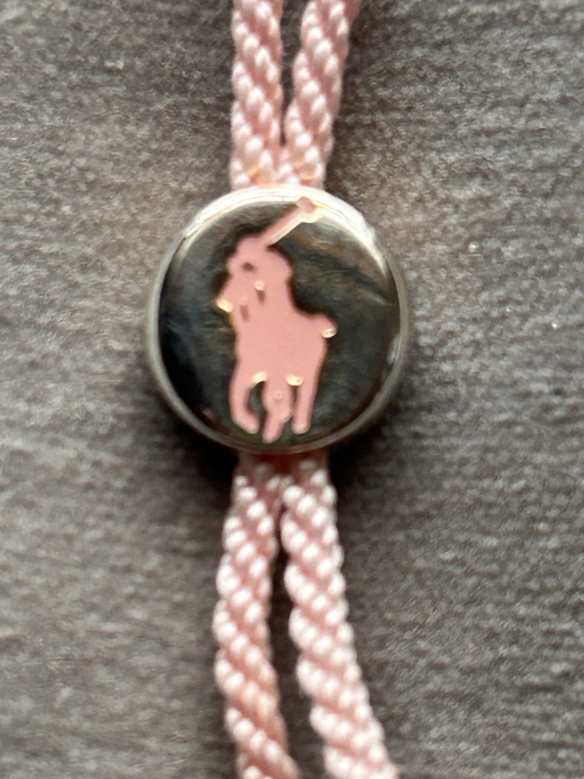 Ralph Lauren Pink Polo Pony Breast Cancer Awareness Bracelet Preowned Adjustable gallery