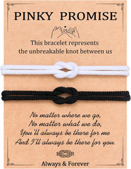 Pinky Promise Forever Knot Matching Couples Bracelets–Birthday Anniversary Valen
