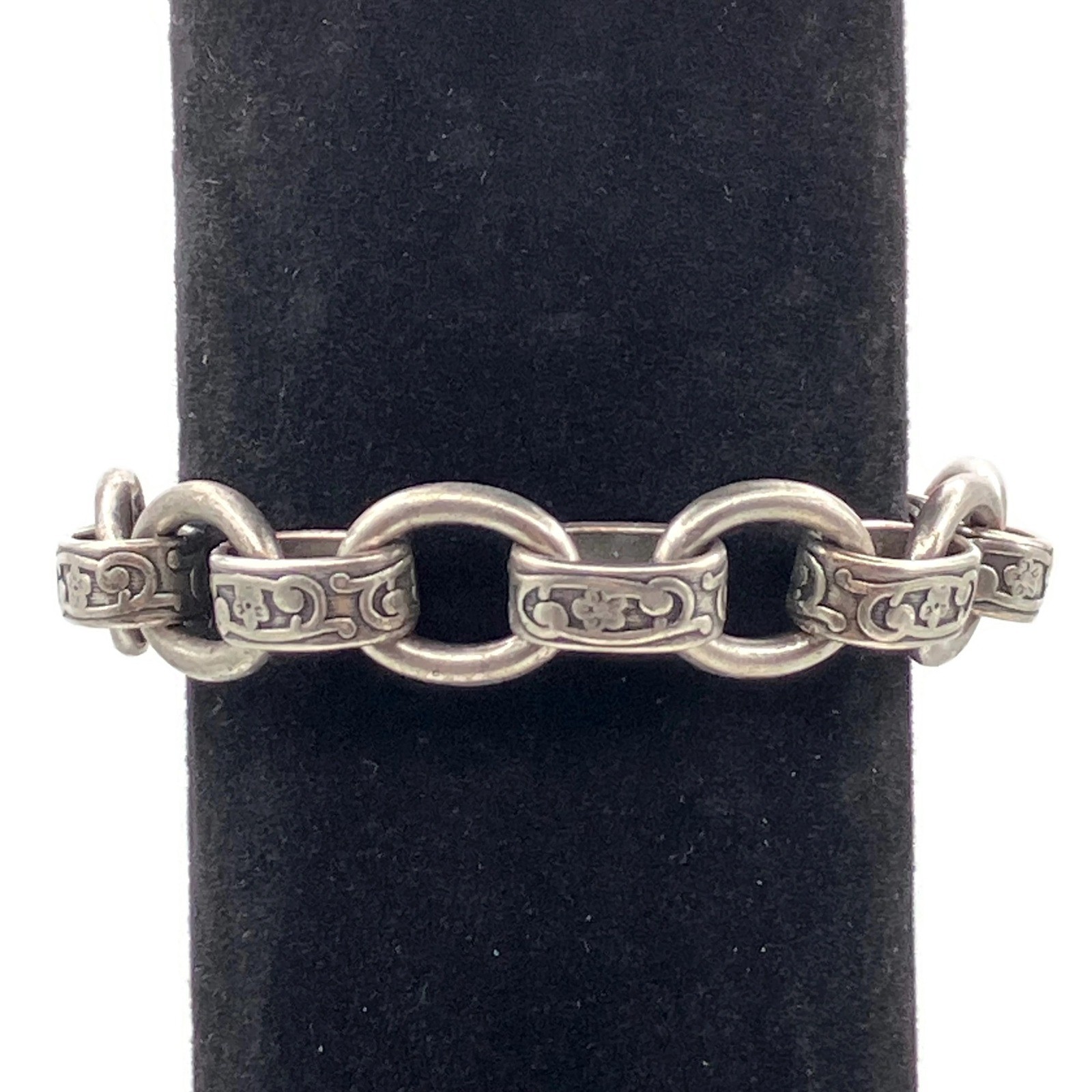 Catherine Popesco France Chunky Chain Link Bracelet Toggle Clasp 6.25 In gallery