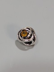 New Authentic Pandora Moments Yellow Eternity Circle Charm 925 Sterling