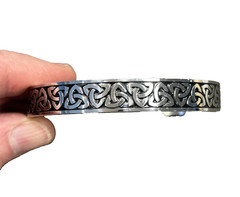 Unisex Celtic knot Stainless Steel Cuff Bracelet Irish Bracelet