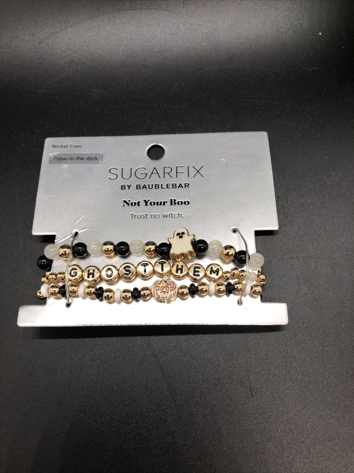 Sugarfix By Baublebar Bracelet Trio Not Your Boo Ghost Them Trust No Witch Glow gallery