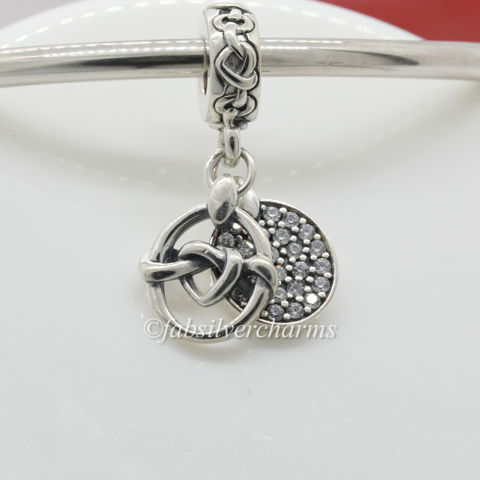 New! Authentic Pandora Joined By Love Knot Heart 798095CZ Valentines Day Gift gallery