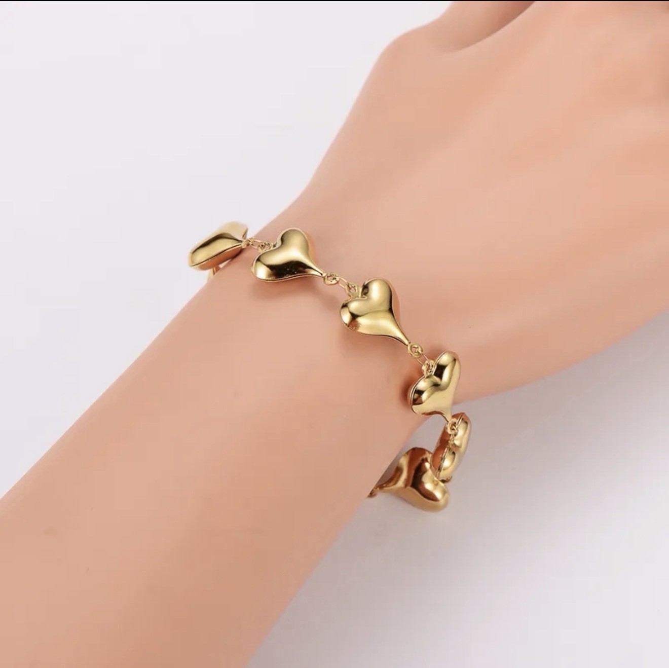 Twisted Stainless Steel Bracelet Gold Plated Waterproof Wrist Chain Jewelry Gift gallery