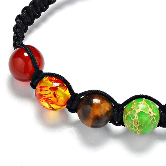 Chakra Beads Healing Bracelet Lava Stones Colorful Peaceful Bliss gallery