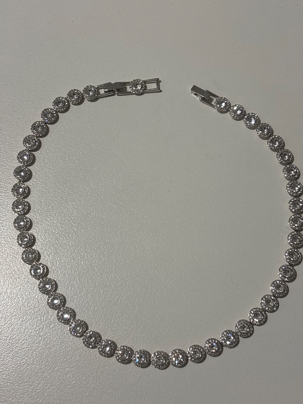 Swarovski Una Angelic Tennis Bracelet Round Cut, Small, White, Rhodium Plated gallery