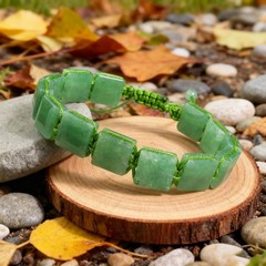 Green Aventurine Men’s Bracelet Natural Healing Crystal Gemstone Reiki Bracelet
