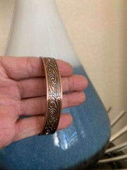 Gorgeous Pure Copper Magnetic Bangle Cuff Arthritis Pain Relief Stress Energy 