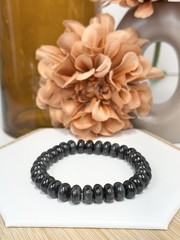 Wuji Jadeite Black Abacus Bead Bracelet 9.2MM Item A