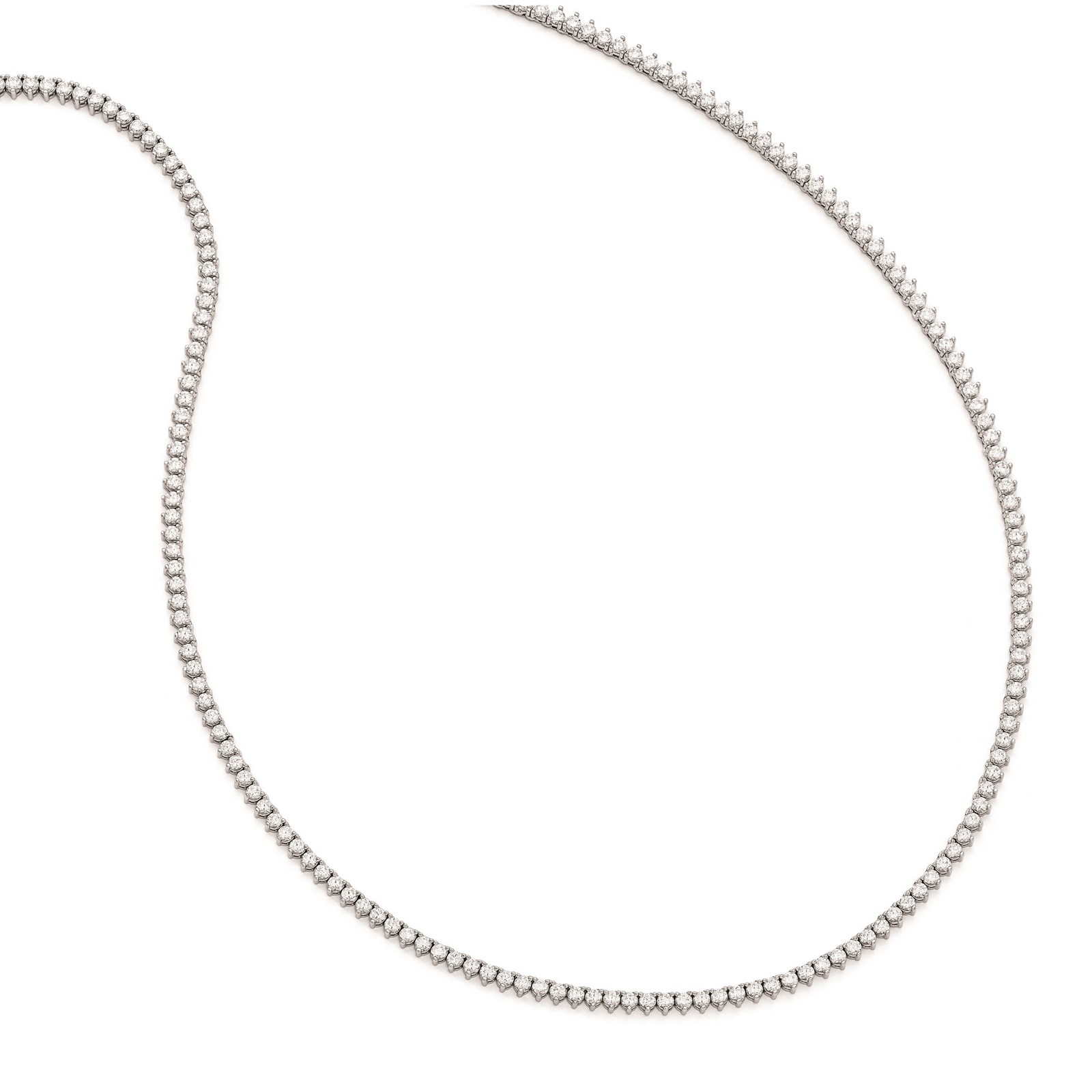 Sterling Shimmer Sterling Silver Rhodium-plated 36 in 269 Stone CZ Riviera gallery
