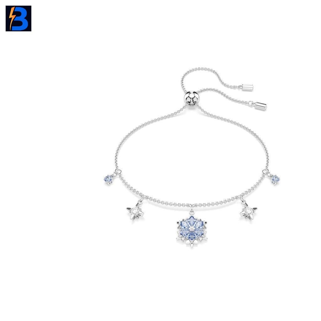 Swarovski Magic Bracelet w/Snowflakes - Blue, Rhodium Finish (5734244) gallery
