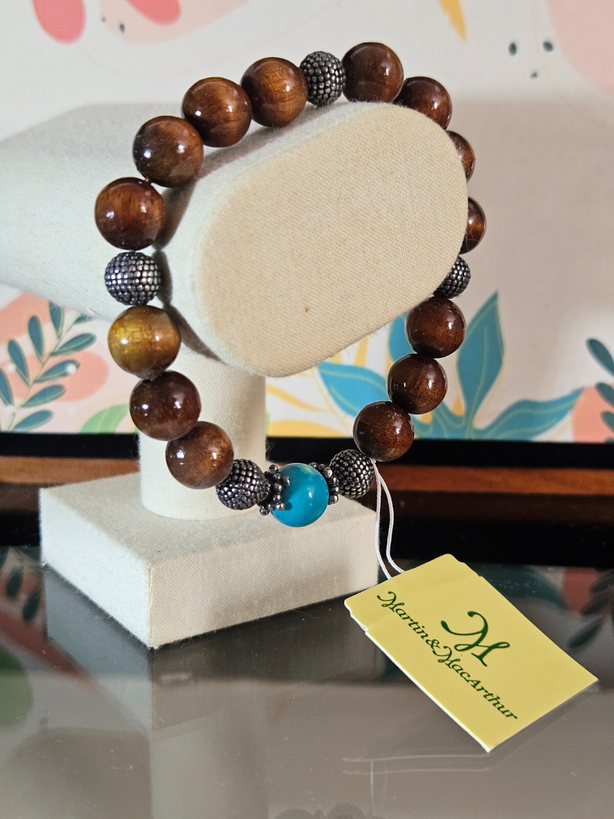 Turquoise Koa Strech Bracelet gallery