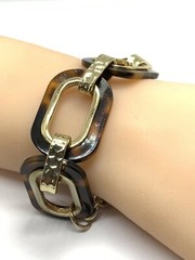 traci lynn Brown Golden Tortoise bracelet 8”-9”