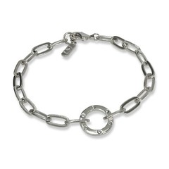 Amour Circle Chain Bracelet Sterling Silver and 18K Gold Plated