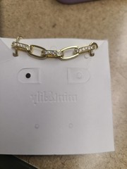 Mint & Lily Interlinked Diamond Paperclip Bracelet 7″