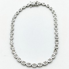 Jewelry Bracelet Natural Diamond 1ct White Gold 2336670