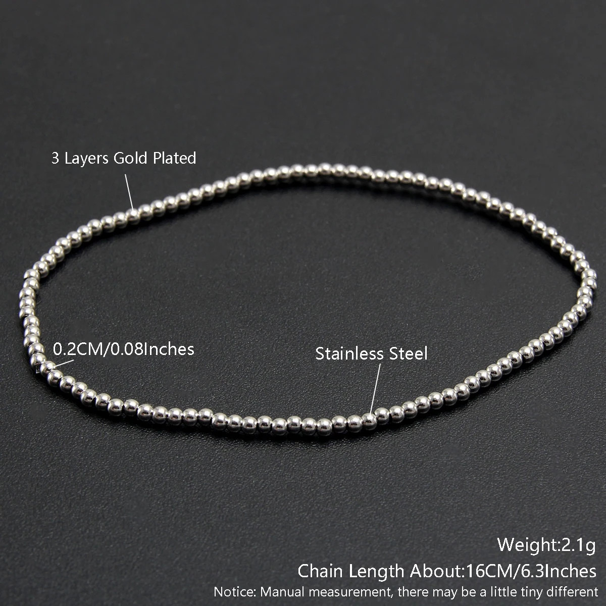 Trend Stretch Stainless Steel Bracelets Gold Sliver Color 2MM 5MM 8MM Stacked Ba gallery