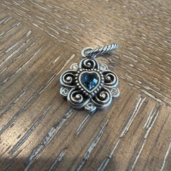 Brighton Birthstone Dark Blue Heart Charm Swarovski Crystal ***RETIRED***