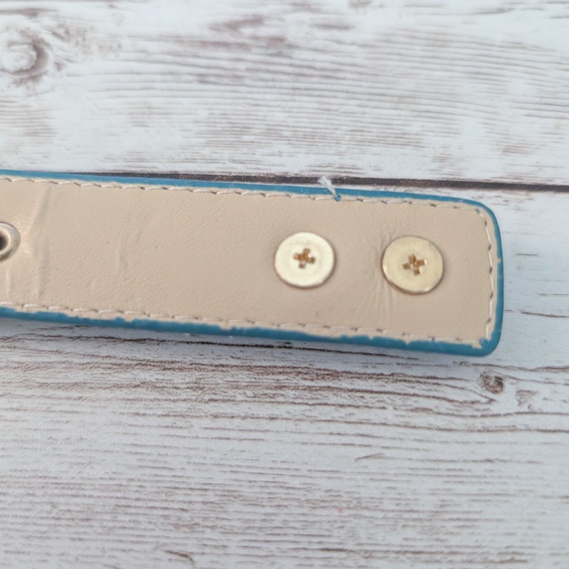 Blue & Gold Tone Cuff Bracelet - Fair Condition gallery