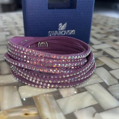 *Genuine Swarovski Power Slake Bracelet Pastel Purple AB aurora Crystals