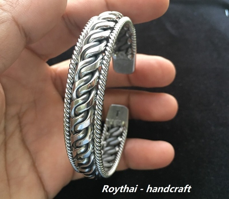 Bracelets Bangle Handmade Stainless Steel welding wire Silver Color #1 gallery
