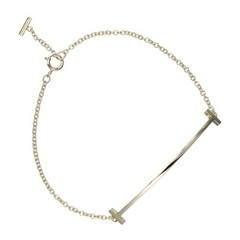 TIFFANY&Co. T Smile Bracelet K18 yellow gold 2.6g Women
