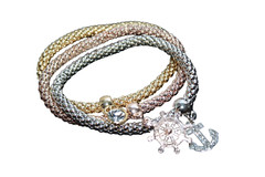 Womens Fashion Crystal Alloy Charm Bracelet Jewelry Gold Silver Coppe Toned NEW