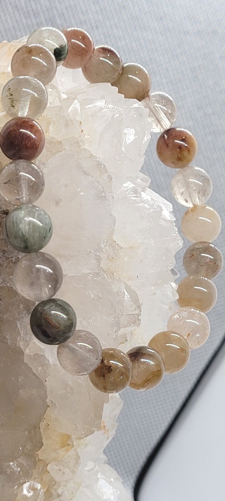 Rainbow Rabbit Hair 7mm Quartz Bracelet gallery
