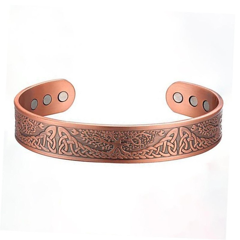 Men's Bracelet Magnetic Therapy Arthritis Pain Relief Pure Solid Copper Bangle gallery