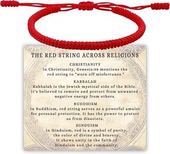 Red Bracelet for Women, Red String Bracelet Protection Kabbalah Gift for Her, Ma