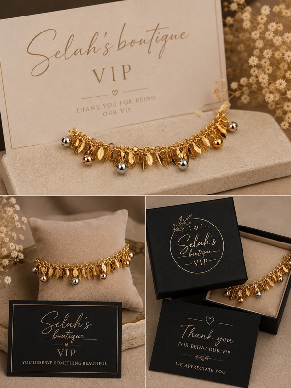 Top quality none tarnish none fade Gold Tone Chain with dangle charm Bracelet gallery
