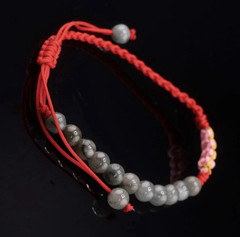 BEADED RED ROPE SERENE BLOSSOM JADE BRACELET – TheJadeJeweler