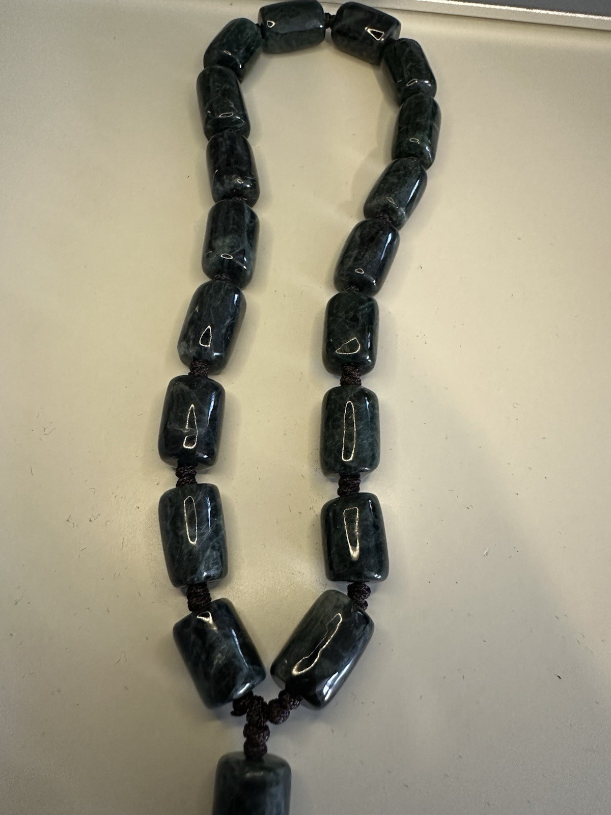 Blue Water Jade Natural Jade Mala Bracelet gallery
