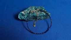Lapis Lazuli Faceted Round Gemstone Beaded Handmade Dainty Women Bracelet 6-8″