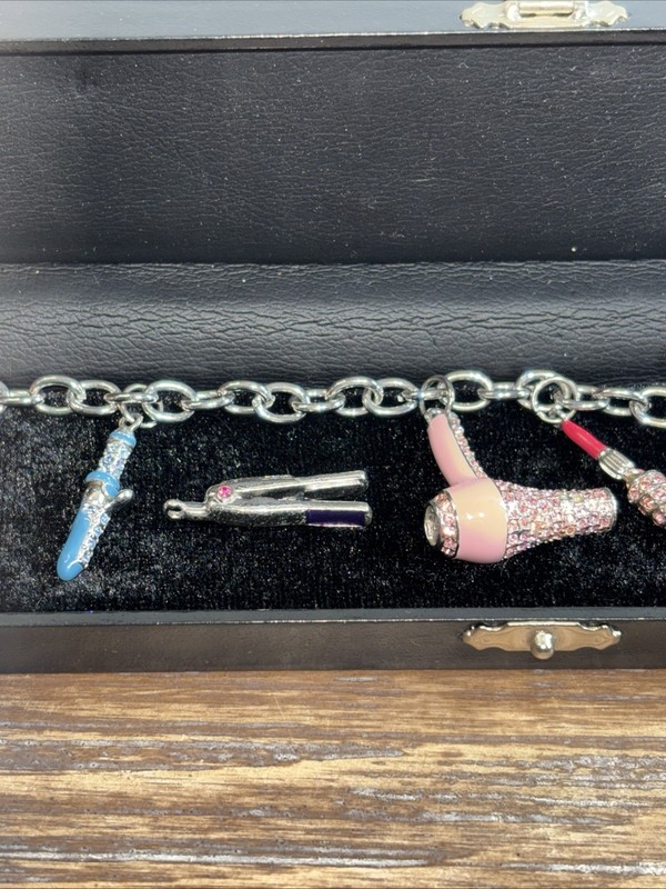 "BEAUTICIAN" STYLE GORGEOUS SILVER BRACELET BY RUSK SWAROVSKI CRYSTALS As Shown gallery