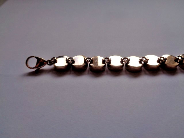 Swedish Rose Gold Plated Disk Bracelet EDBLAD Designer 8in long 36.5grams Used gallery