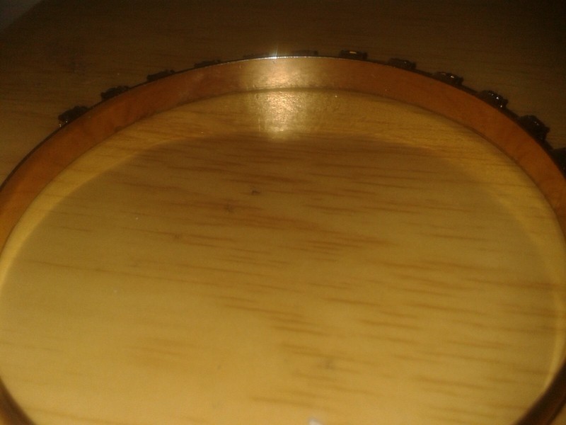 Mid 2000's gold tone, 14 diamante's bangle bracelet. 6.5cm (D21c4) gallery