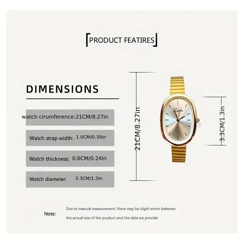 Luxury Golden Timepiece Stainless Steel Strap Vintage Quartz Movement Women Gift gallery