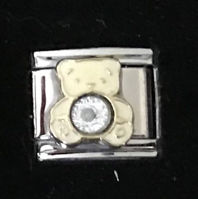 Teddy Bear Rhinestone Wholesale ITALIAN CHARM Link 9MM K2022BG5 gallery