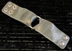 Keva Style Boutique Genuine Leather Wide Band Cuff Bracelet Metallic Silver Gold