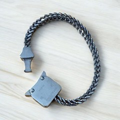 1017 ALYX 9SM Cubix Mini Bracelet Silver Stainless Rollercoaster Clasp 20-0118