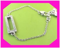 BRIGHTON STARRY NIGHT BAGUETTE Silver Crystal BRACELET NWtag $42 50%