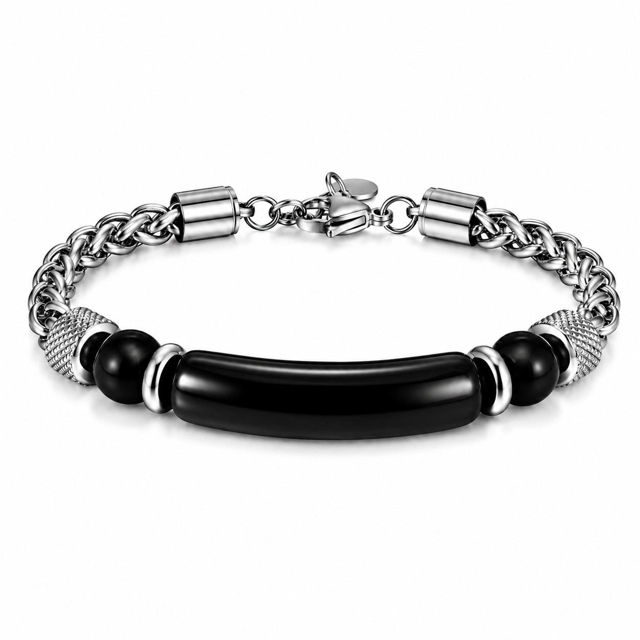 AmorVante Stainless Steel Bracelet Men Women Luxury Stone Chain Bracelet Gift gallery