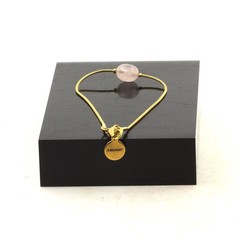 Stones And Minéraux. Bracelet Stainless Steel Golden 1 Pearl Quartz Pink B