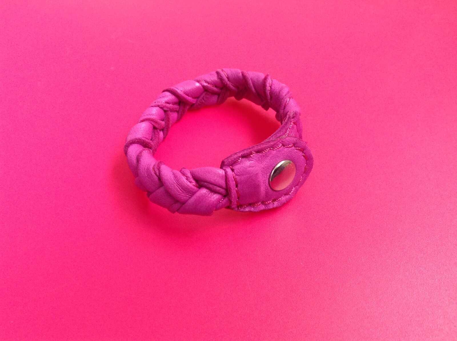 BNWOT Pink Leather 0.5" Wide Bangle, one Size, £50 gallery
